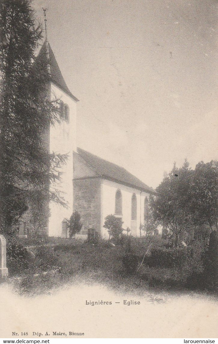 Suisse - LIGNIERES - Eglise - Lignières