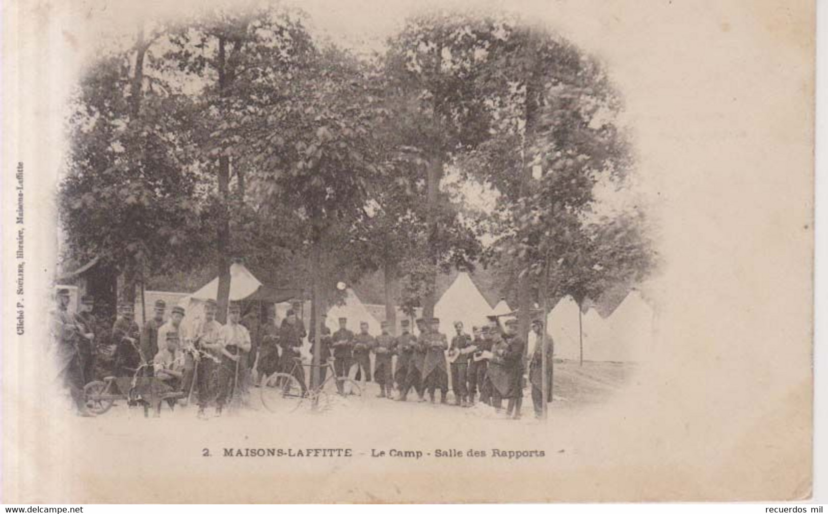 Maions Laffitte Le Champ Salle Des Rapports  Carte Postale Animee 1905 - Maisons-Laffitte