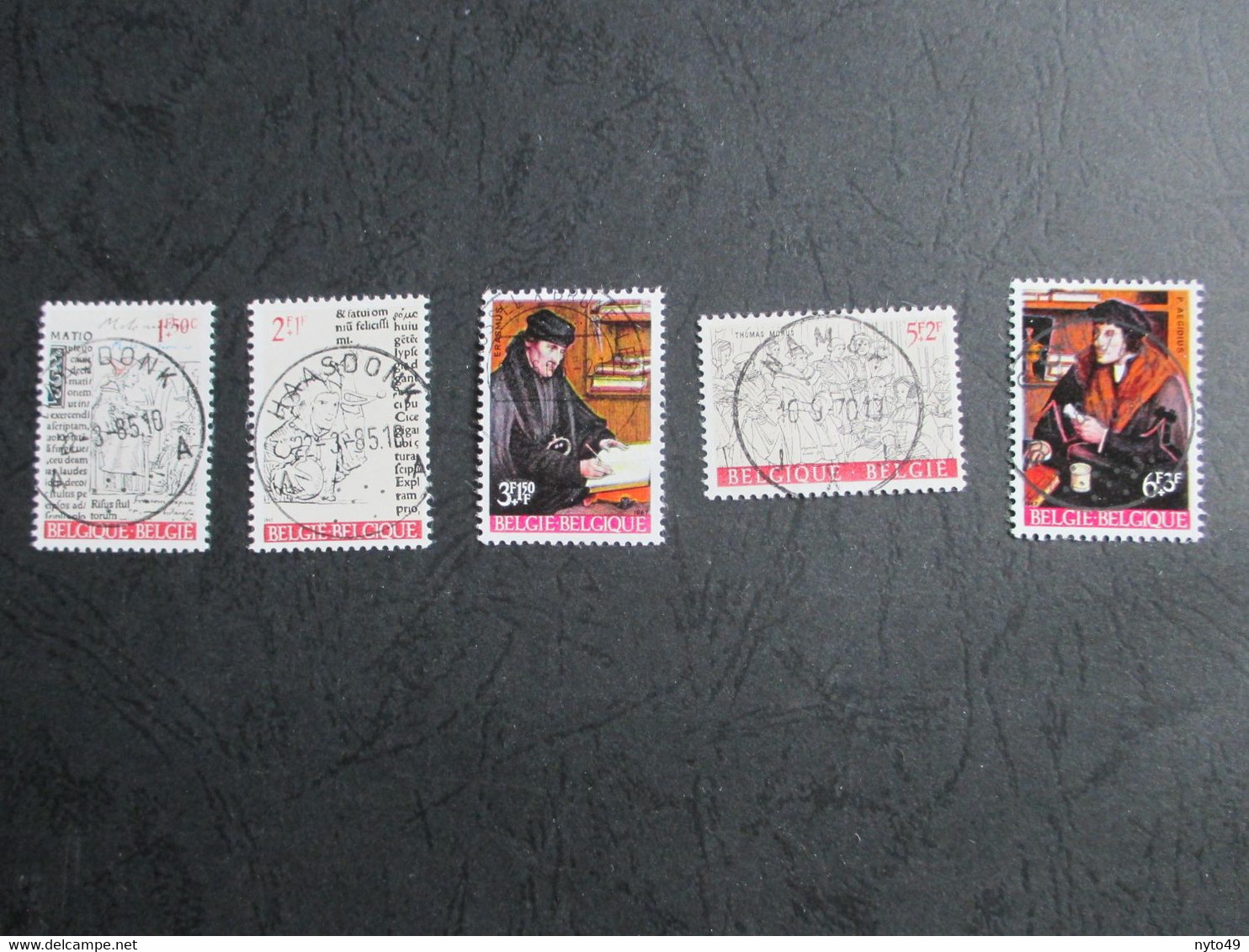 Nrs 1427/31 - Erasmus En Zijn Tijd - Centrale Stempels O.a. Haasdonk, Namur - Used Stamps