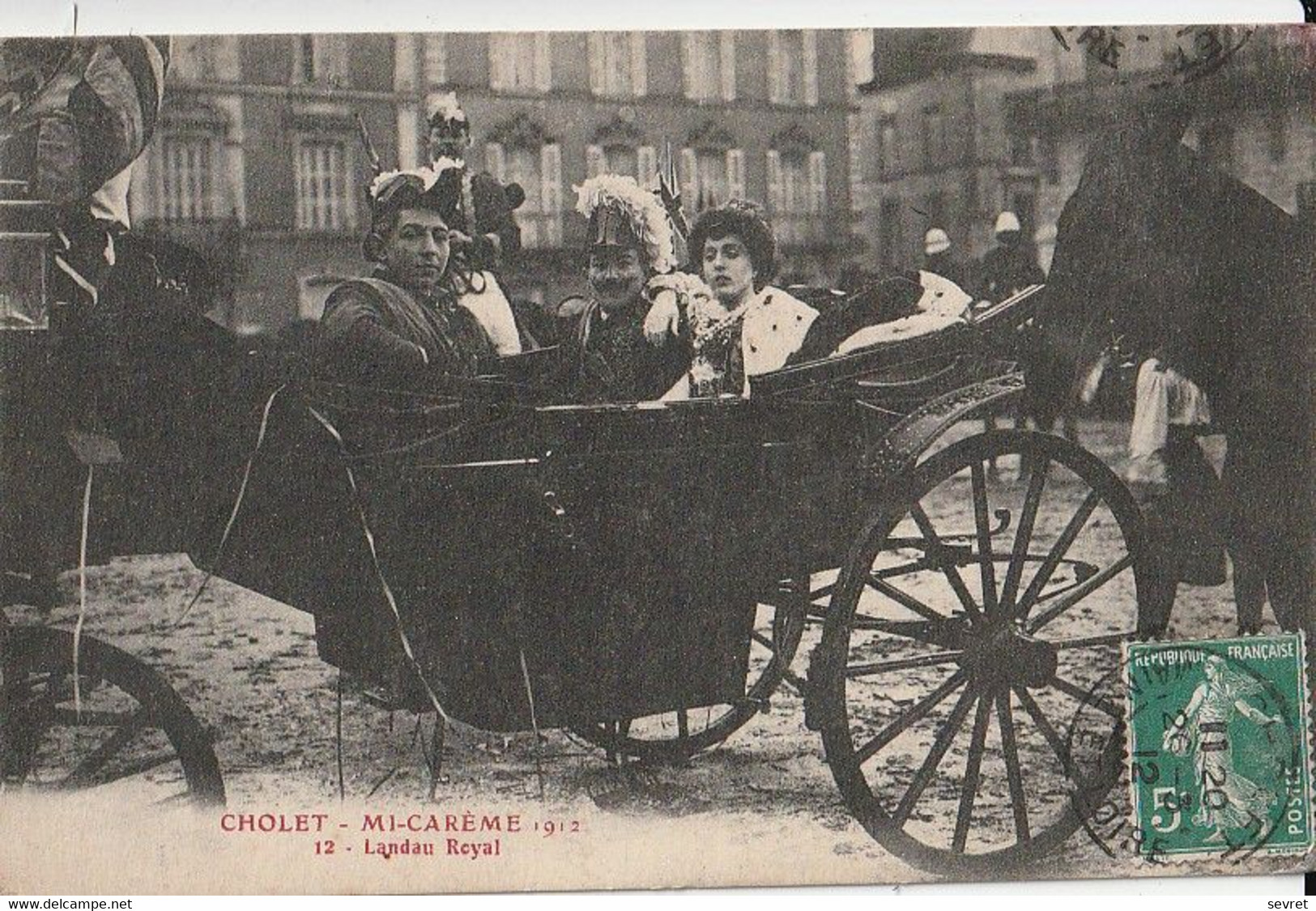 CHOLET. -  Mi-Carême 1912 - Landau Royal - Cholet