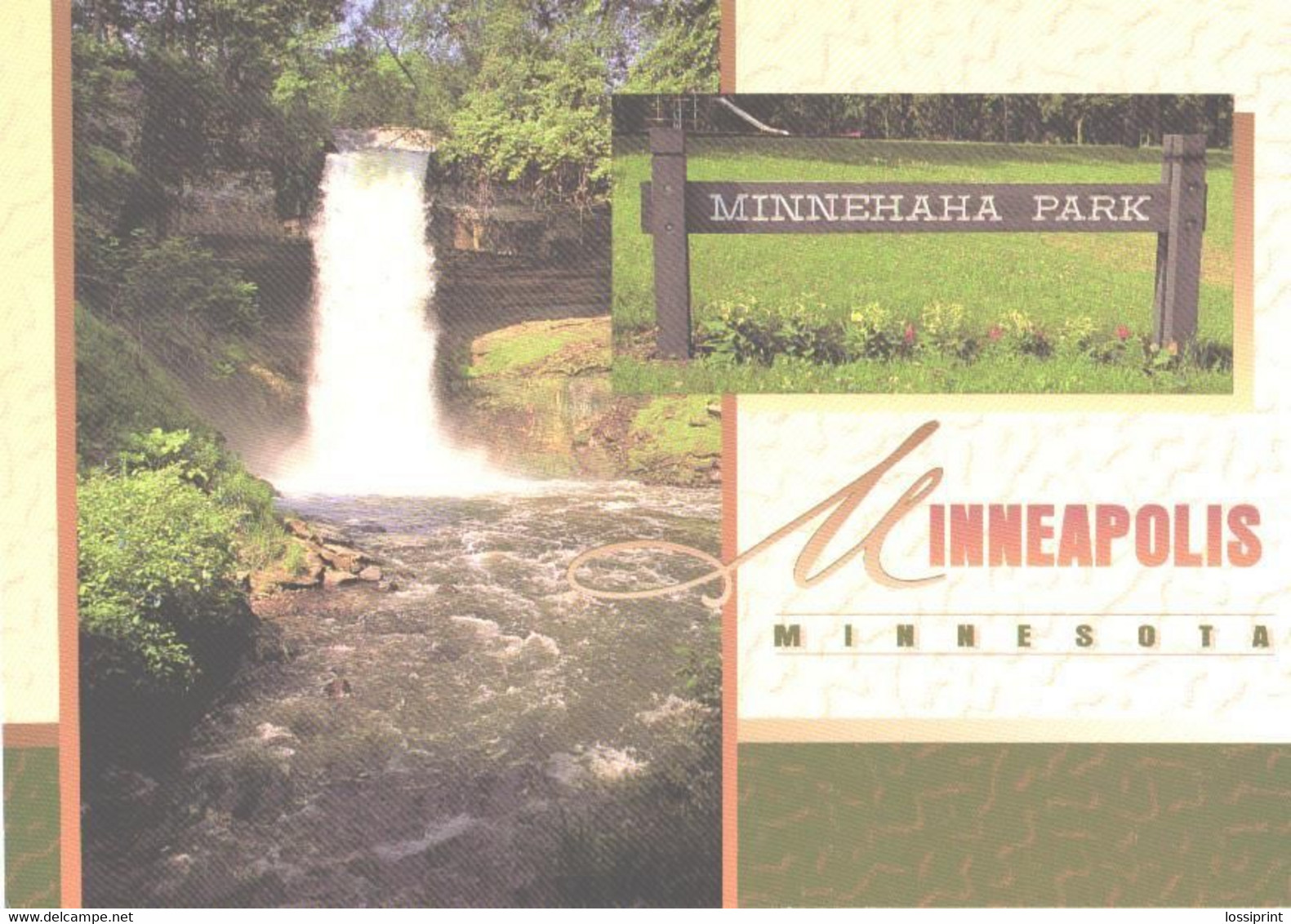 USA:Minnesota, Minneapolis, Minnehaha Park, Waterfall - Minneapolis
