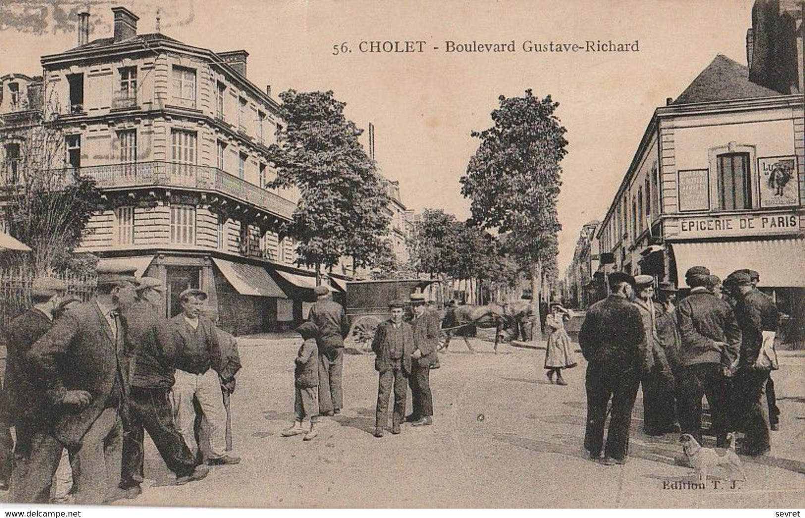 CHOLET. -   Boulevard Gustave-Richard. EPICERIE DE PARIS , Belle Animation - Cholet