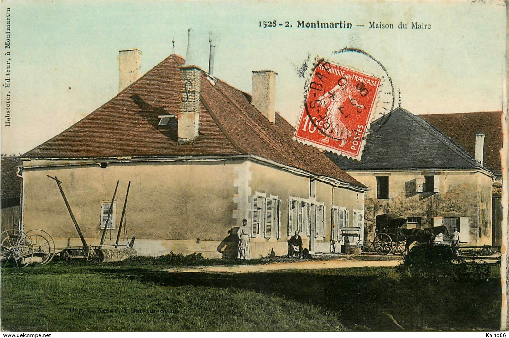 Montmartin * 1909 * La Maison Du Maire * Attelage - Montmartin Sur Mer
