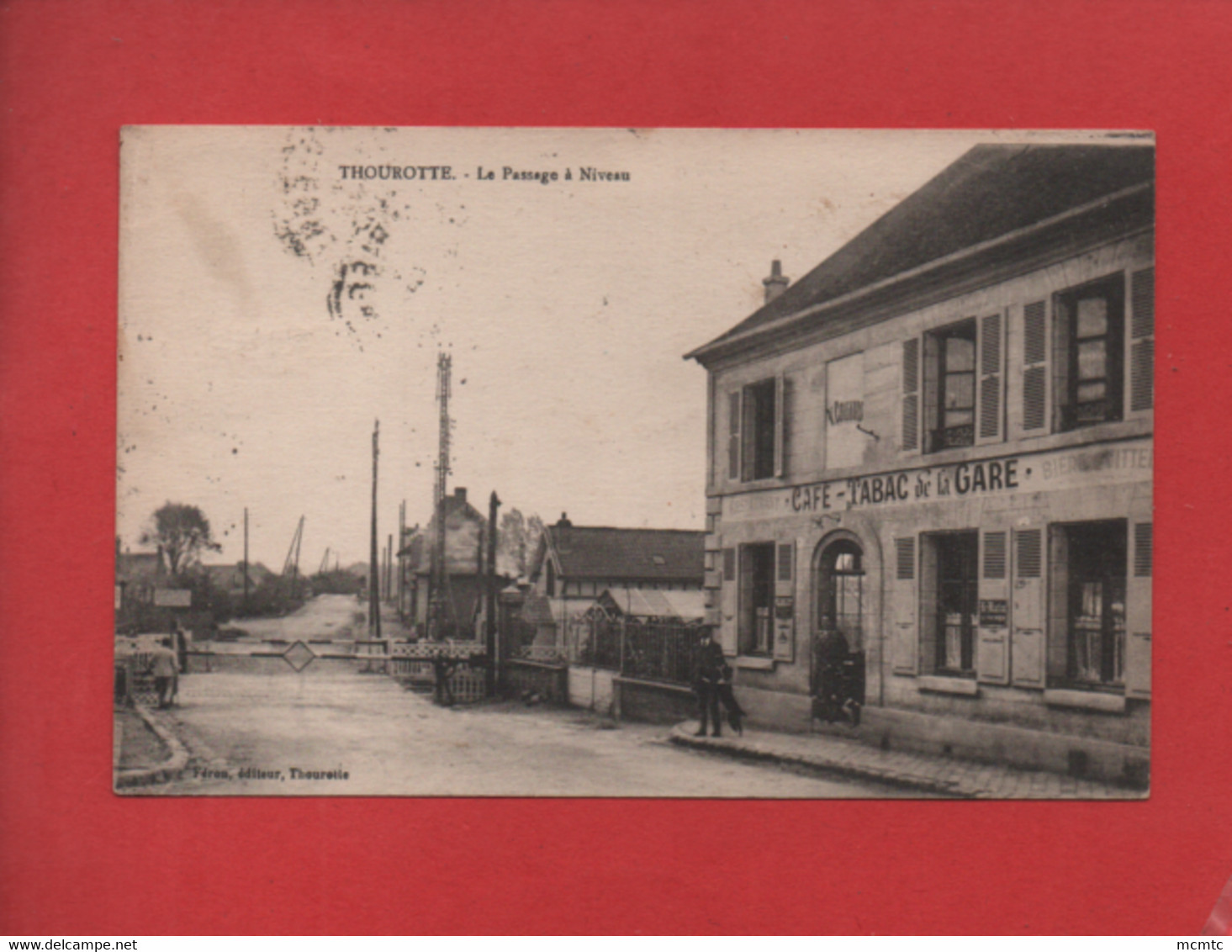 CPA - Thourotte - Le Passage à Niveau  -( Café Tabac De La Gare  ) - Thourotte