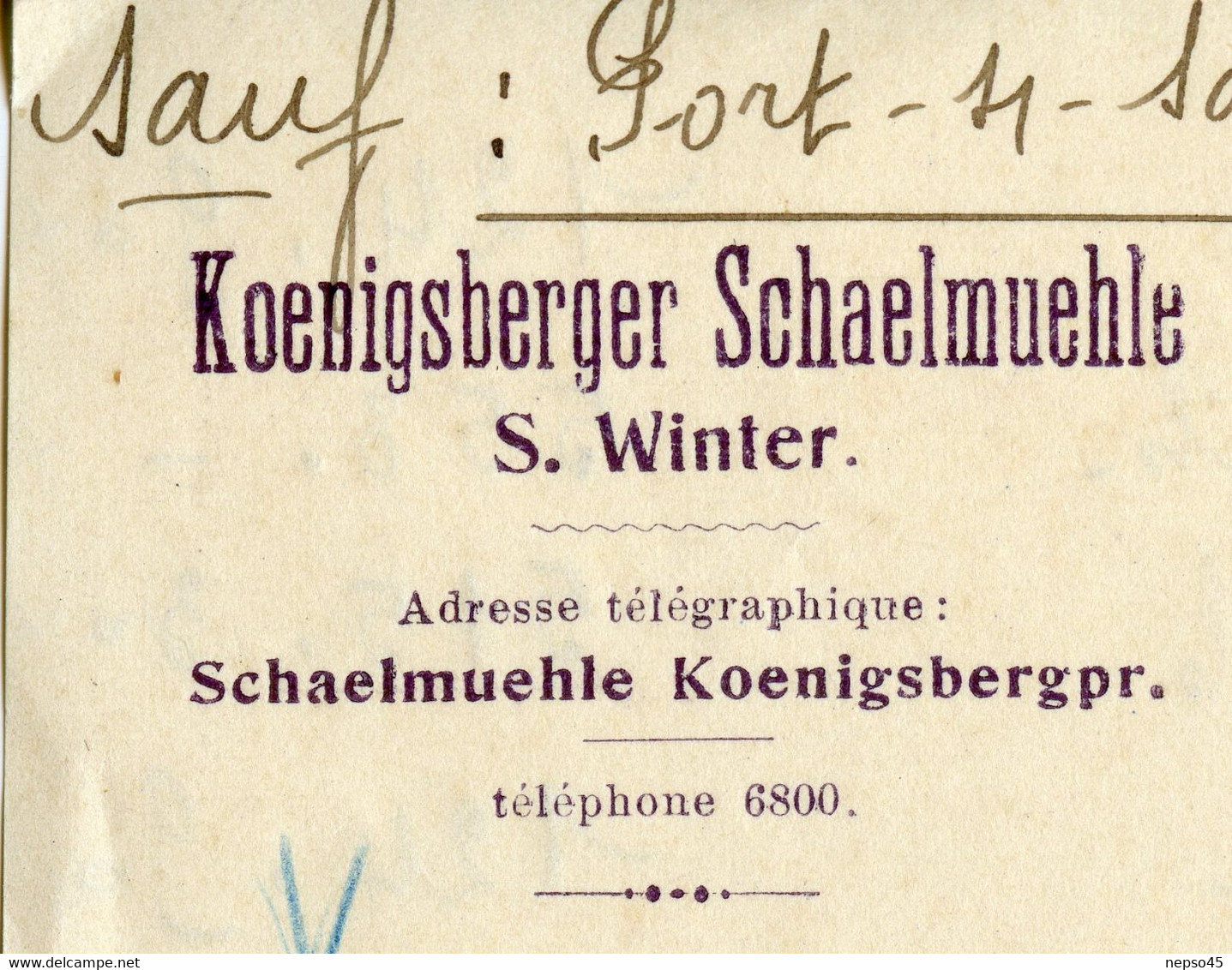 Kœnigsberg.Allemagne.Moulin à Peler.S.Winter.Pois.Lentilles Décortiquées.Tarifs Pour Représentant De Commerce. - Alimentare