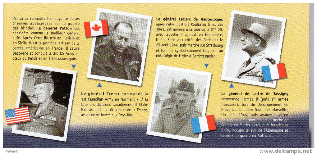 &#9989; " GRANDS HOMMES DE LA LIBERATION : DE GAULLE ..." Sur Souvenir Philatélique 1er Jour De 2004 N°YT 3675 FDC - WW2