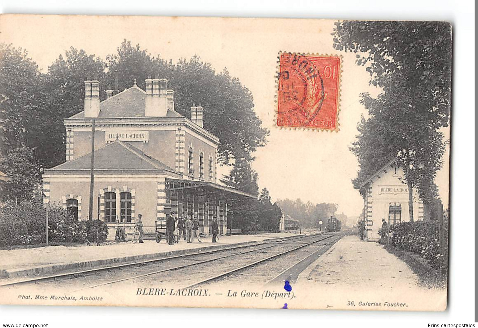 CPA 37 Blere Lacroix La Gare Train - Bléré