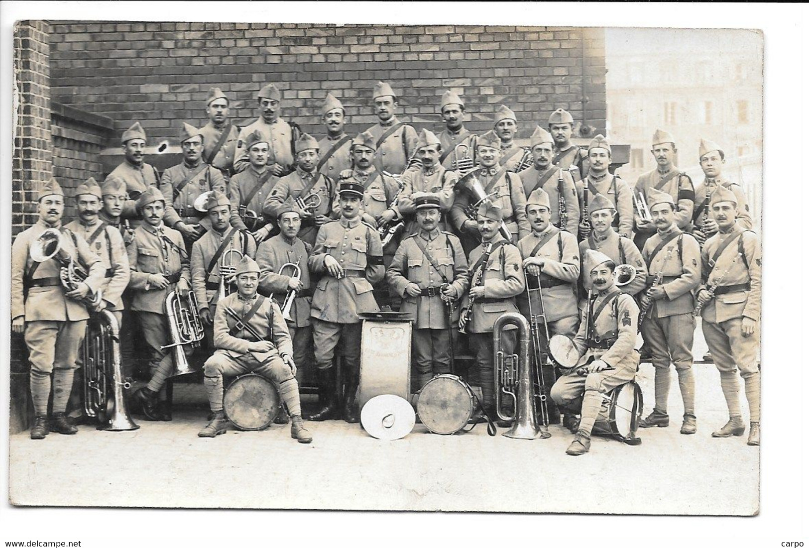 Carte Photo Militaire - Musique, Harmonie Du 49 ème Régiment D'Infanterie De Bayonne. - Régiments