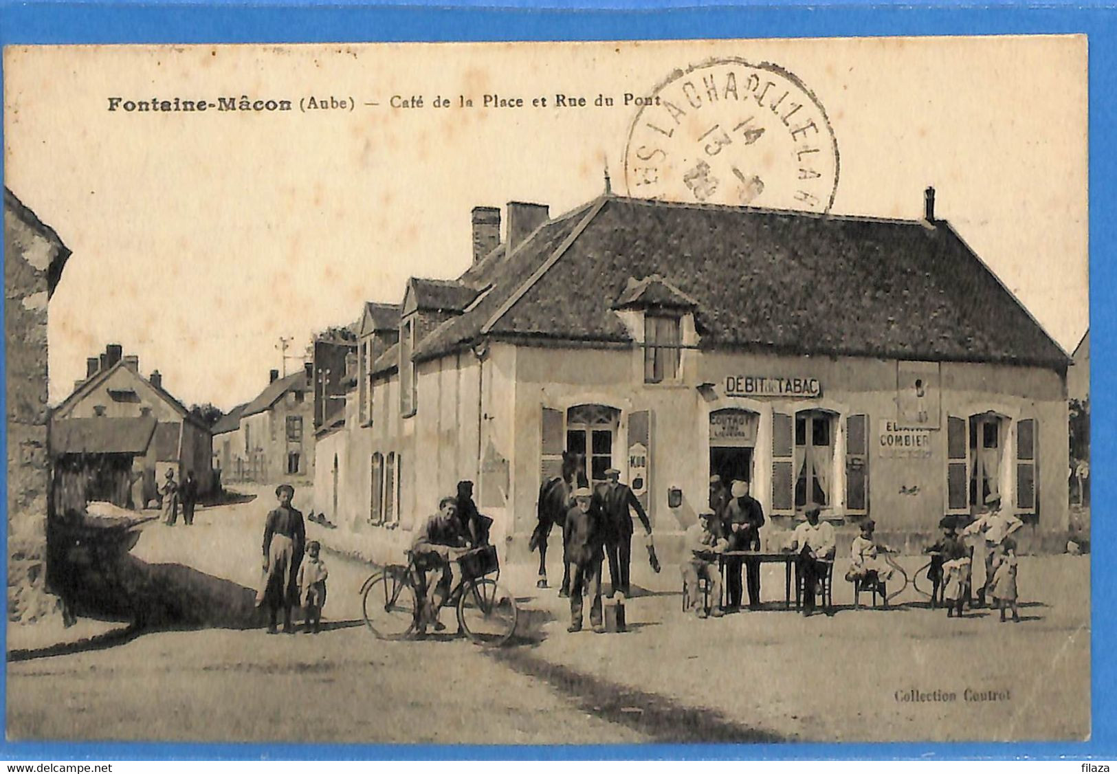 10 -  Aube - Fontaine Macon - Cafe De La Place Et Rue Du Pont (N8598) - Other & Unclassified