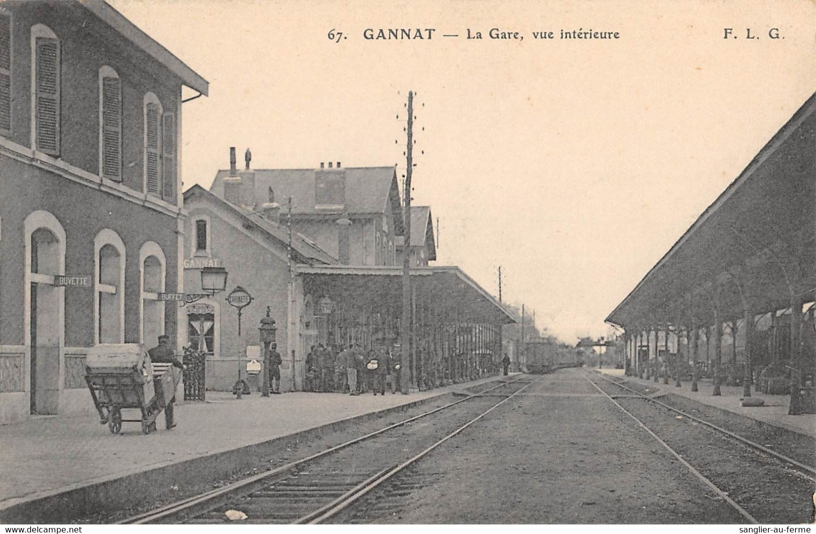 CPA 03 GANNAT LA GARE VUE INTERIEURE - Sonstige & Ohne Zuordnung