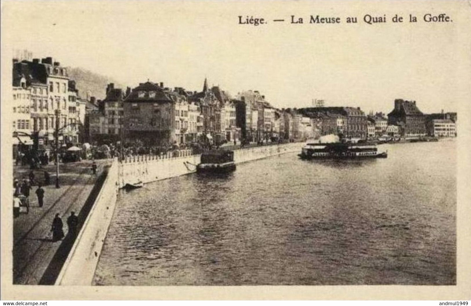 LIEGE - La Meuse Au Quai De La Goffe - Carte Datée De 1930 - Edition J. Chapelier, Liège - Kelmis