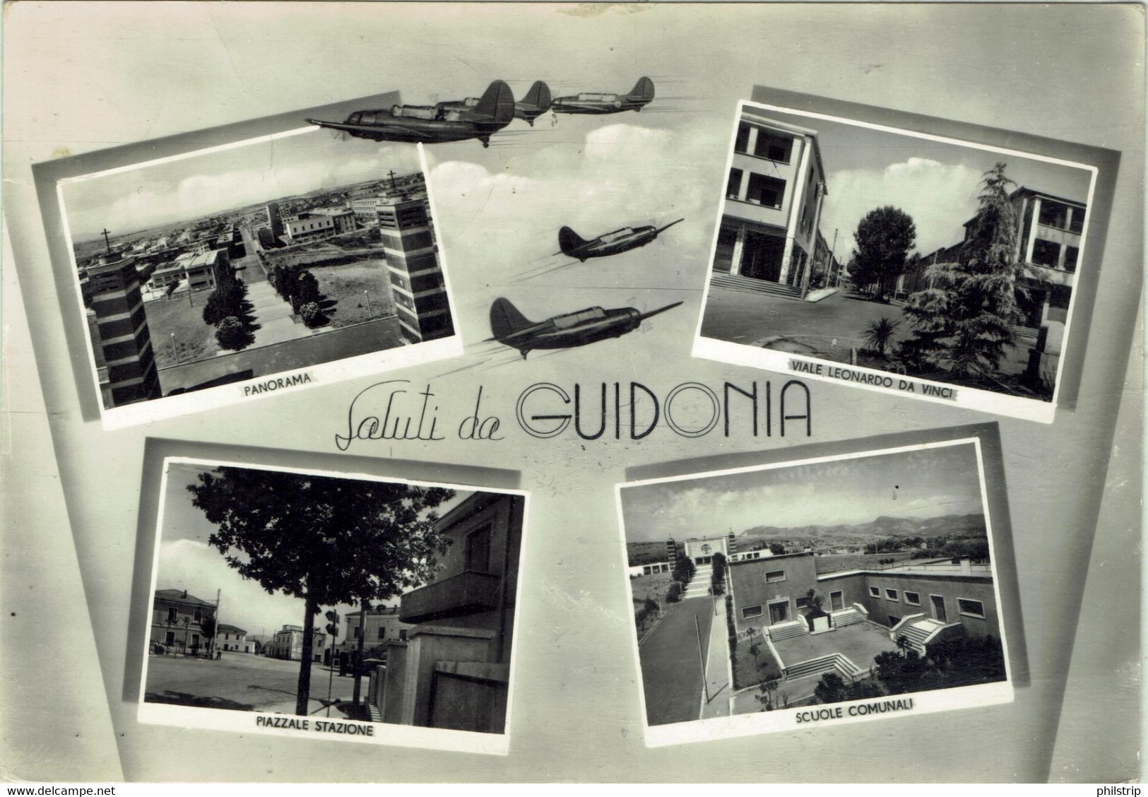 GUIDONIA (ROMA) - Vedutine - ANIMATA - VIAGGIATA NEL 1964 - Rif. 1207 PI - Guidonia Montecelio