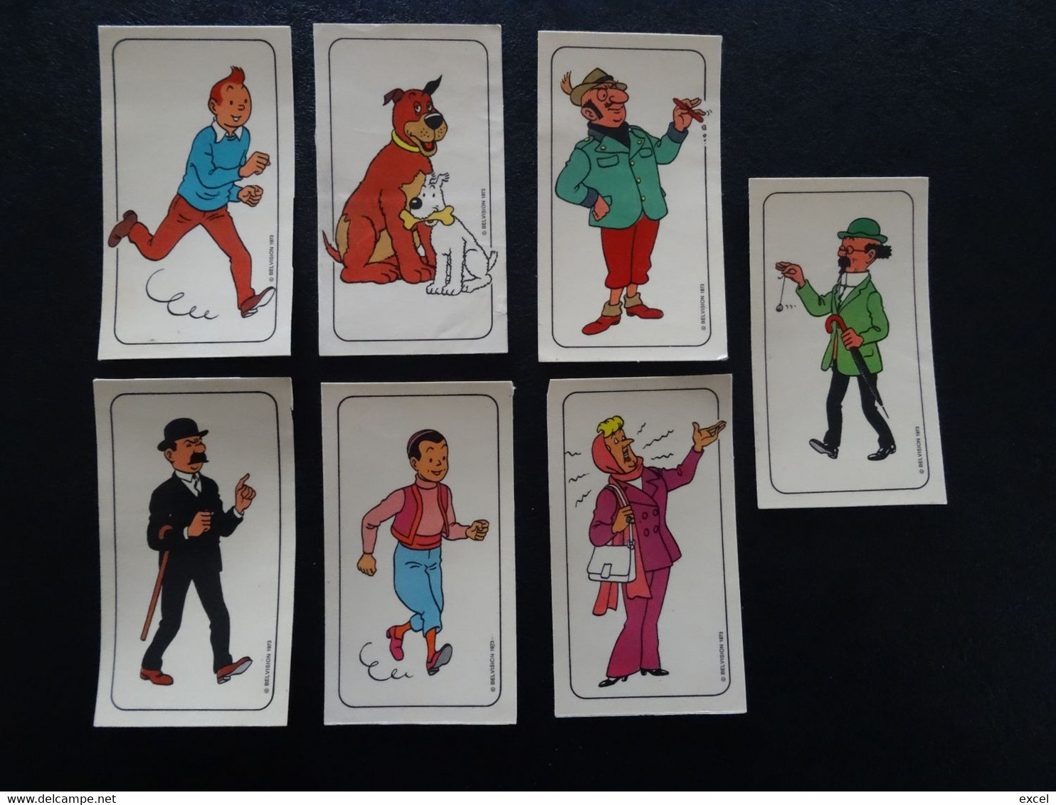 Lac Aux Requins - 7 Autocollants Tintin 1973 - Stickers