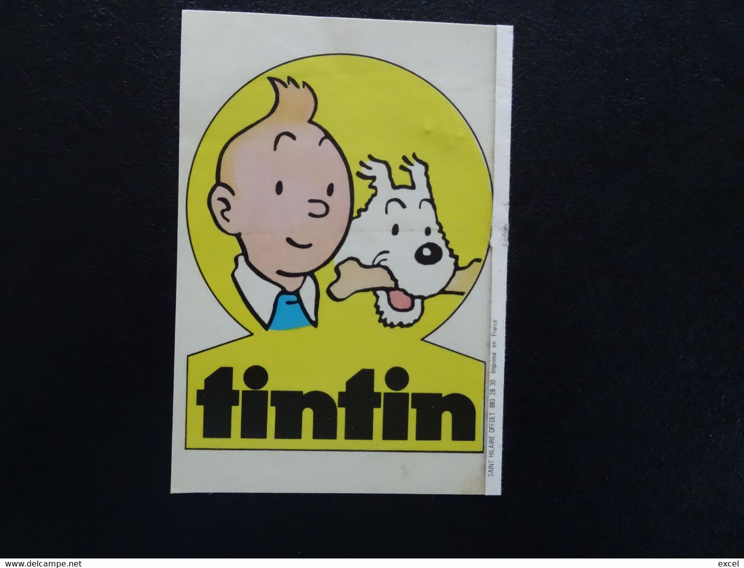 Autocollant Tintin - Supplément Journal Tintin N°21 1973 - Stickers