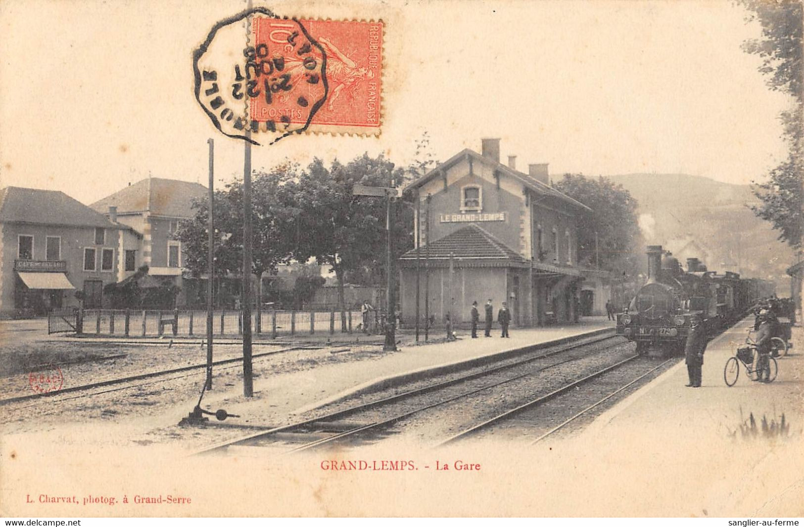 CPA 38 GRAND LEMPS LA GARE (TRAIN - Altri & Non Classificati