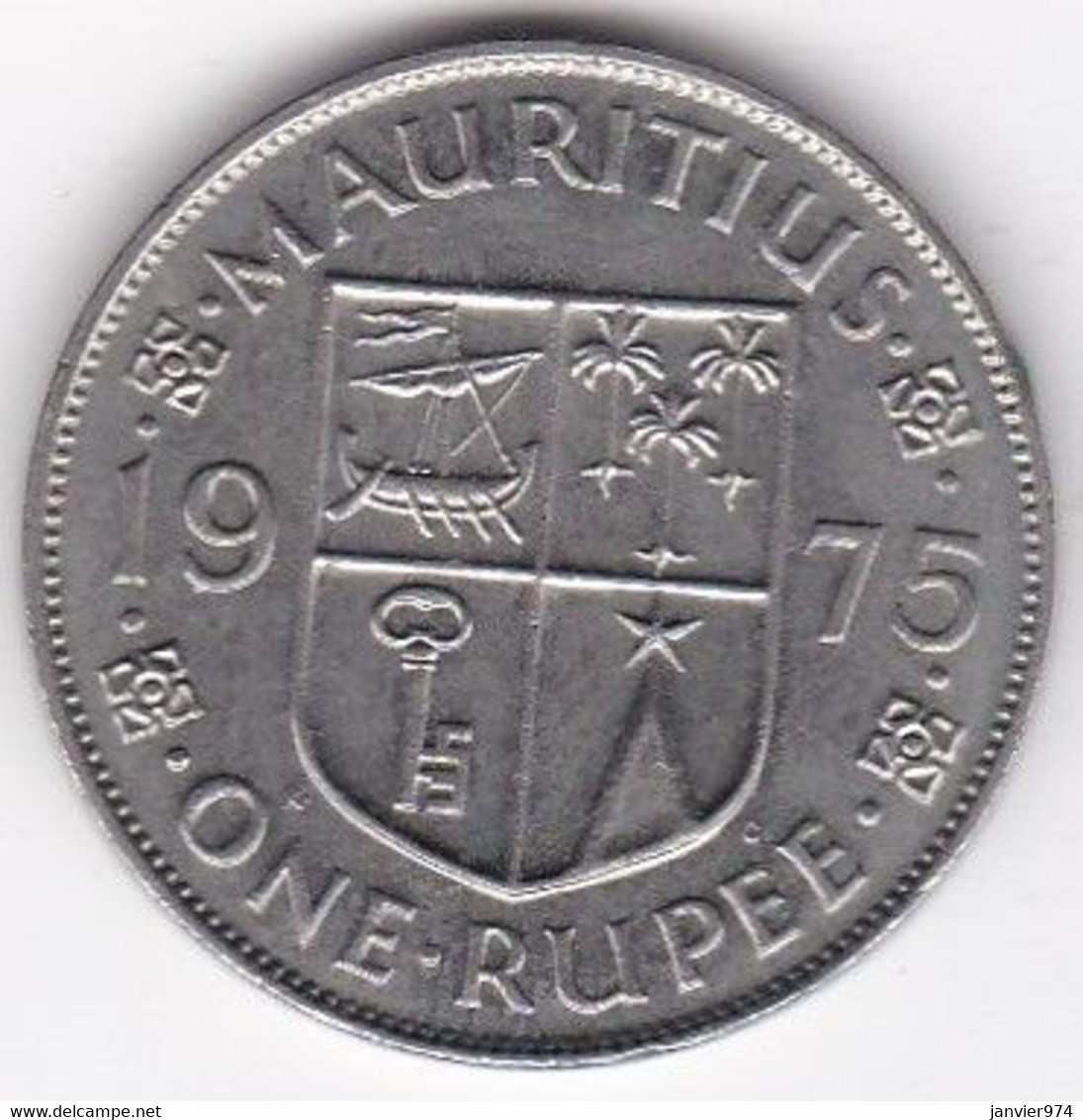 Ile Maurice One Rupee 1975 Elizabeth II. KM# 35 - Maurice