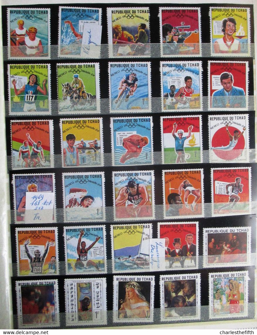 WORLD 1952/1976 - SUPERB LOT OF MINT STAMPS * OLYMPIC GAMES AND SPORT OF DIFFERENT COUNTRIES * 535 STAMPS - 25 BLOCS !!