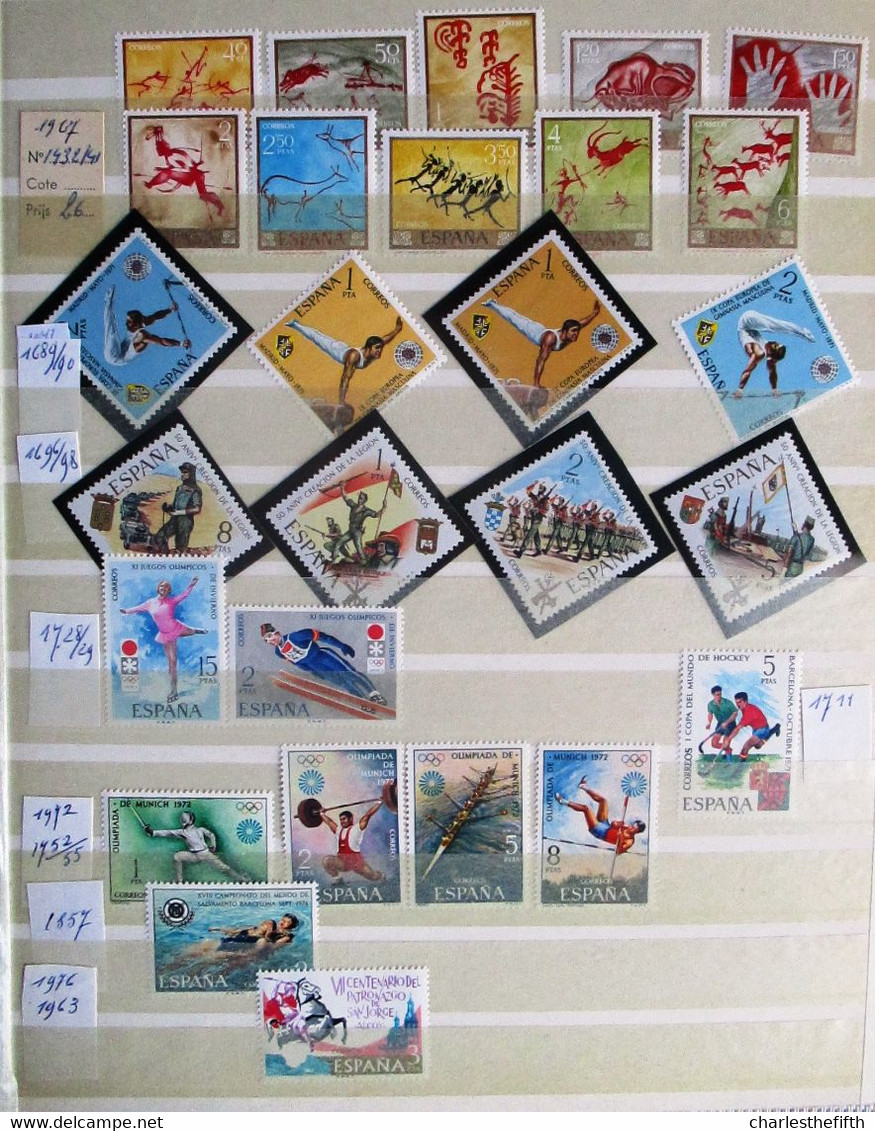 WORLD 1952/1976 - SUPERB LOT OF MINT STAMPS * OLYMPIC GAMES AND SPORT OF DIFFERENT COUNTRIES * 535 STAMPS - 25 BLOCS !!