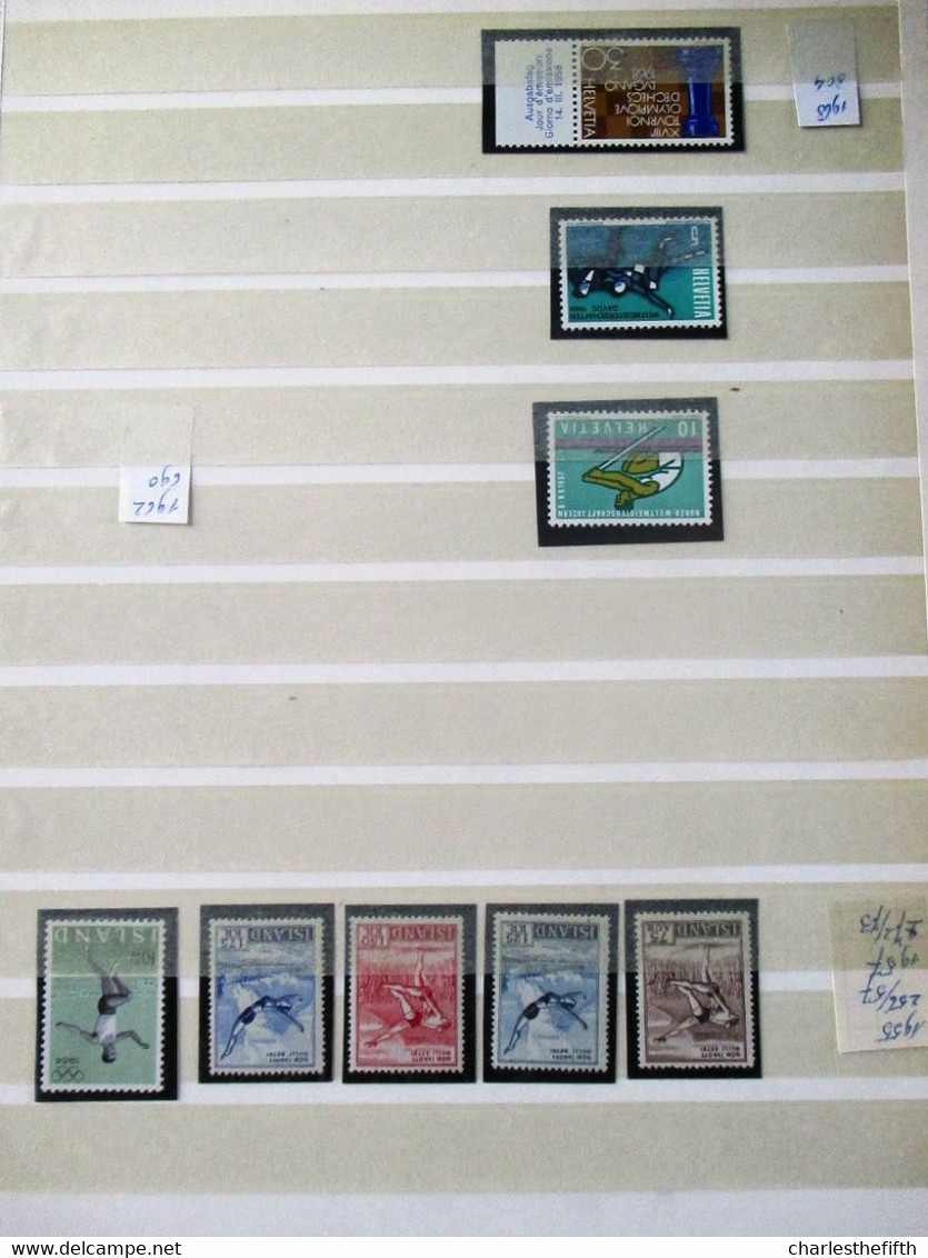 WORLD 1952/1976 - SUPERB LOT OF MINT STAMPS * OLYMPIC GAMES AND SPORT OF DIFFERENT COUNTRIES * 535 STAMPS - 25 BLOCS !!