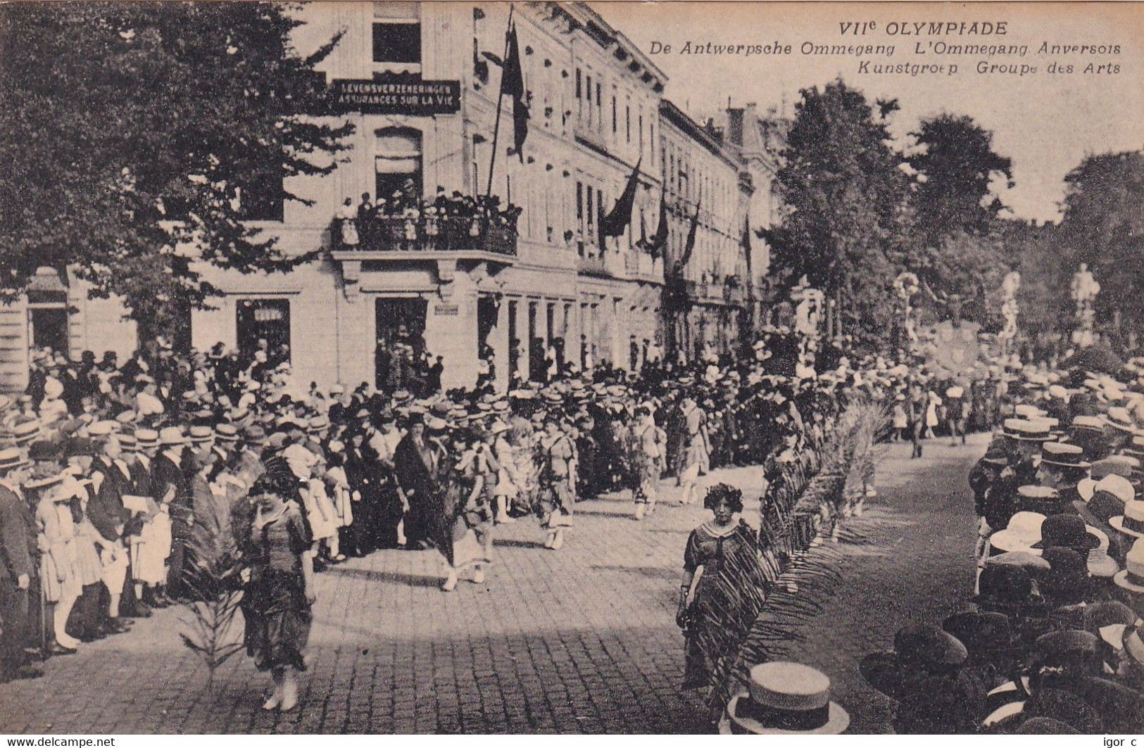 Belgium 1920 Card: Olympic Games Anvers Antwerp; Folklore Festival - Verano 1920: Amberes (Anvers)