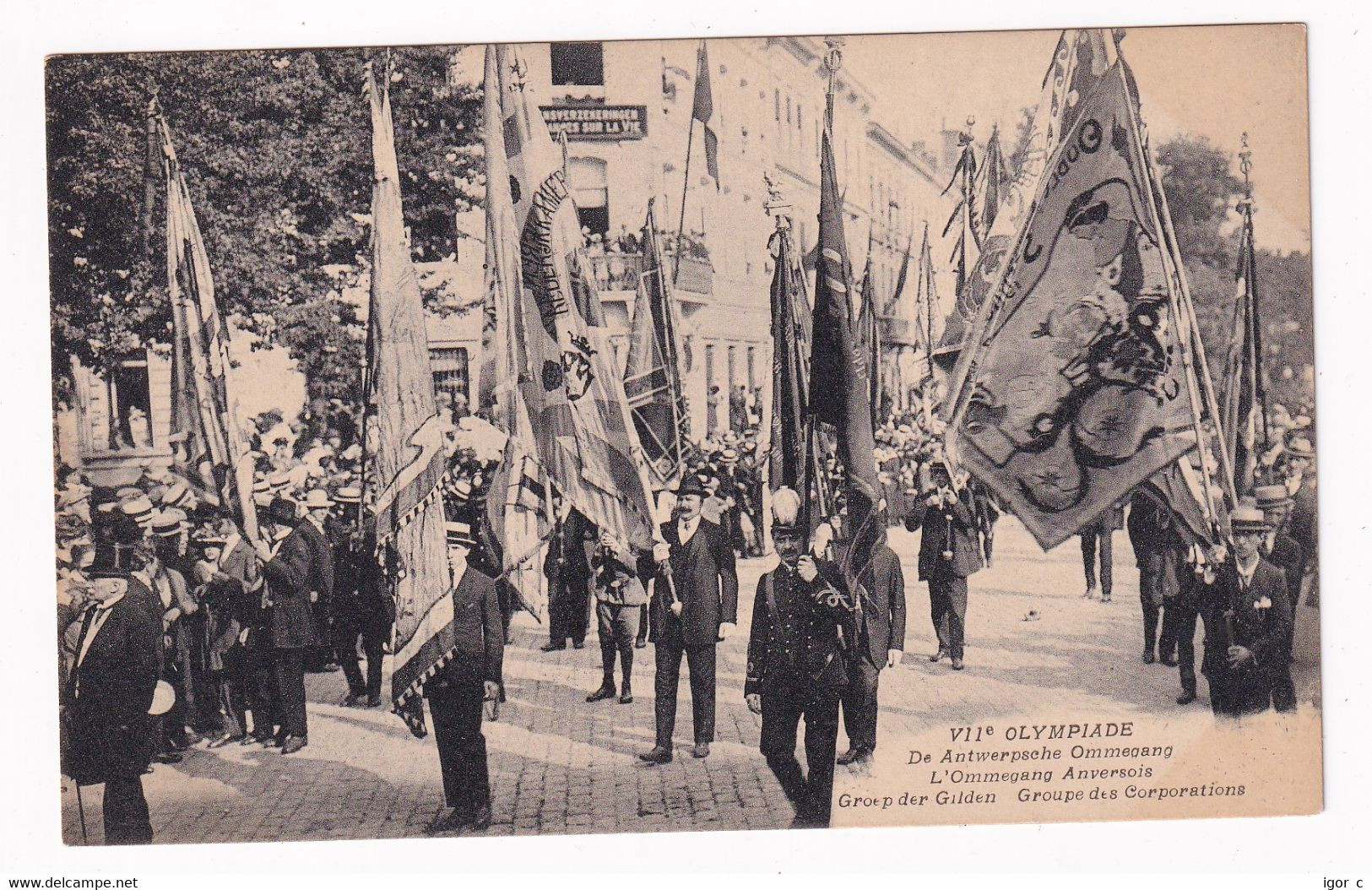 Belgium 1920 Card: Olympic Games Anvers Antwerp; Folklore Festival - Summer 1920: Antwerp