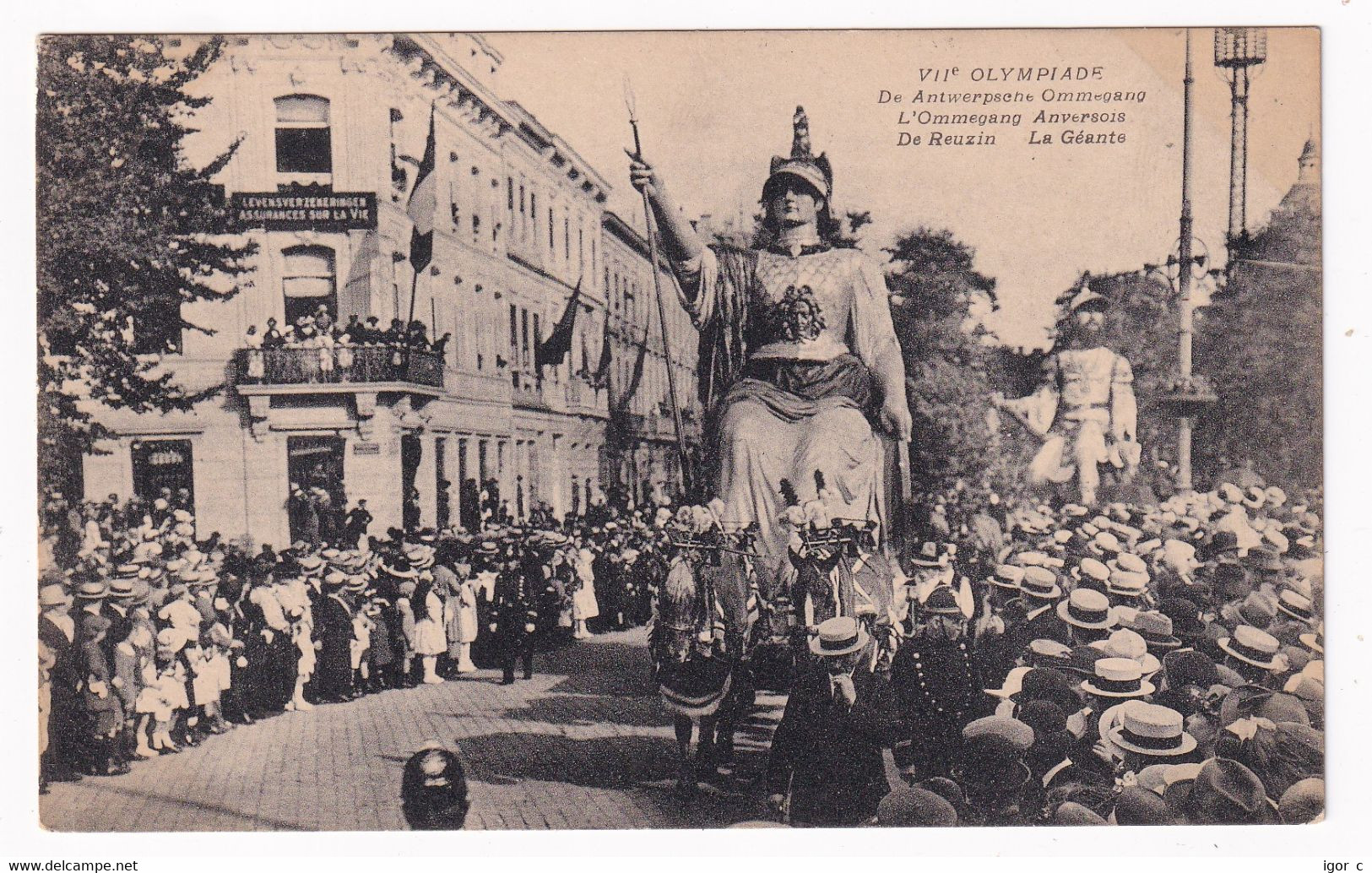 Belgium 1920 Card: Olympic Games Anvers Antwerp; Folklore Festival - Ete 1920: Anvers