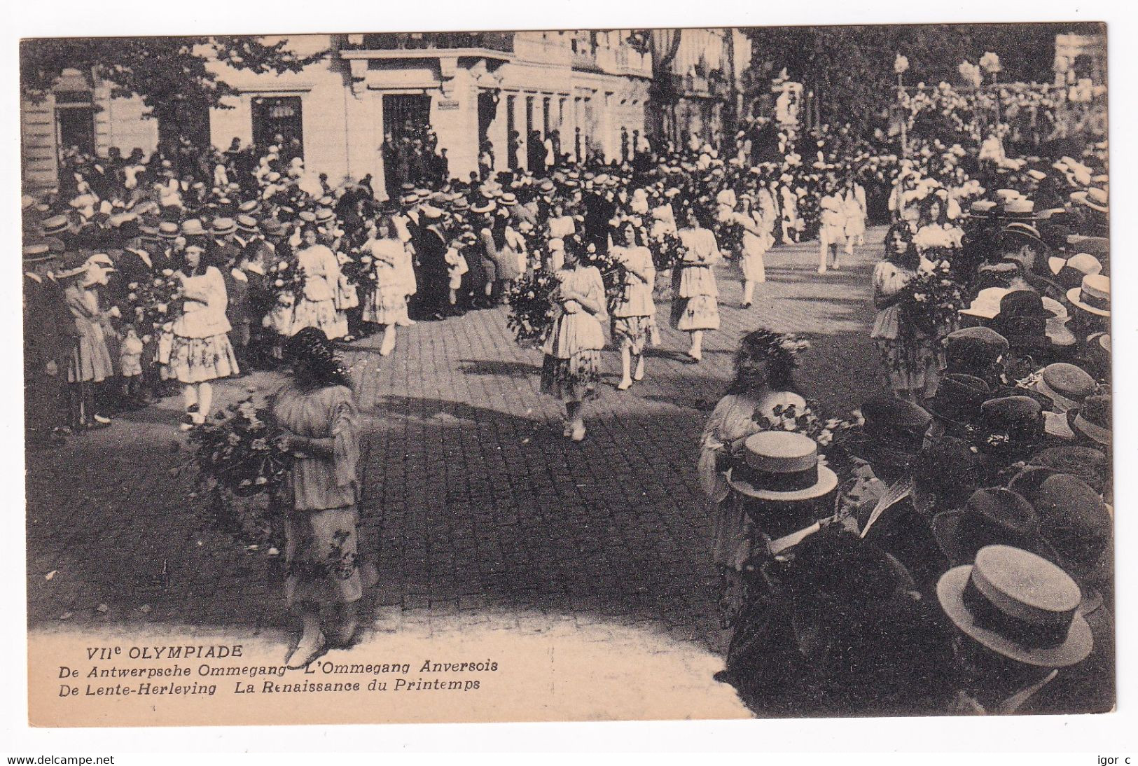 Belgium 1920 Card: Olympic Games Anvers Antwerp; Folklore Festival - Sommer 1920: Antwerpen