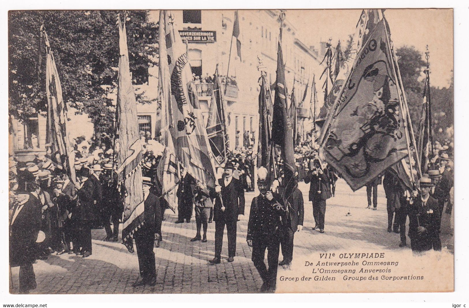 Belgium 1920 Card: Olympic Games Anvers Antwerp; Folklore Festival - Sommer 1920: Antwerpen