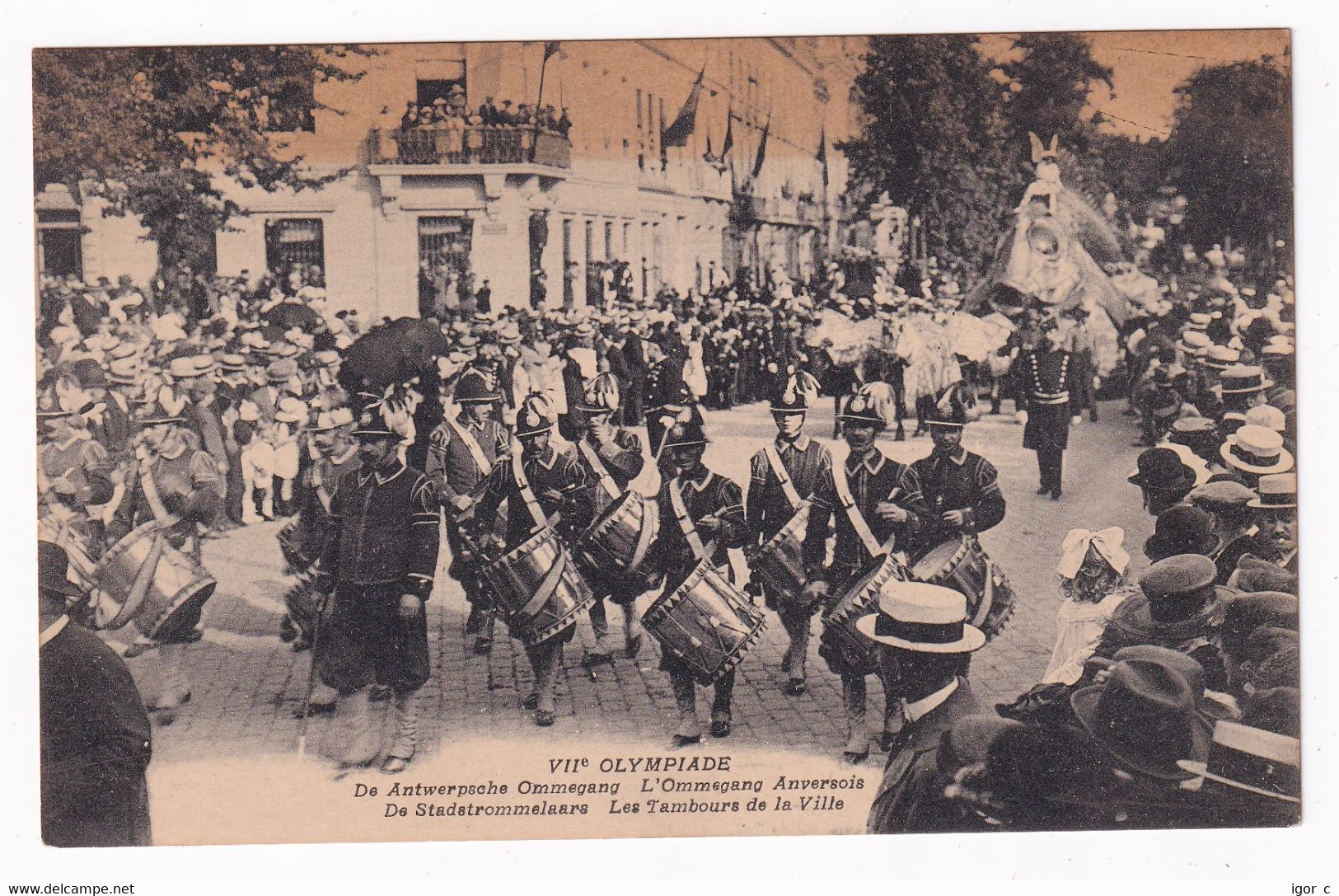 Belgium 1920 Card: Olympic Games Anvers Antwerp; Folklore Festival - Summer 1920: Antwerp