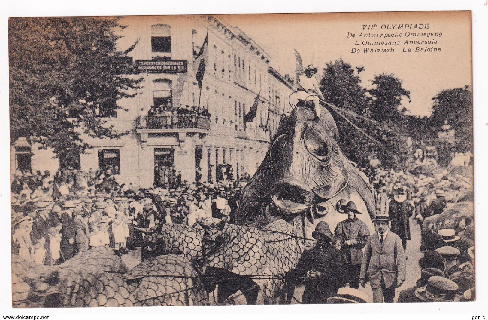 Belgium 1920 Card: Olympic Games Anvers Antwerp; Folklore Festival - Summer 1920: Antwerp