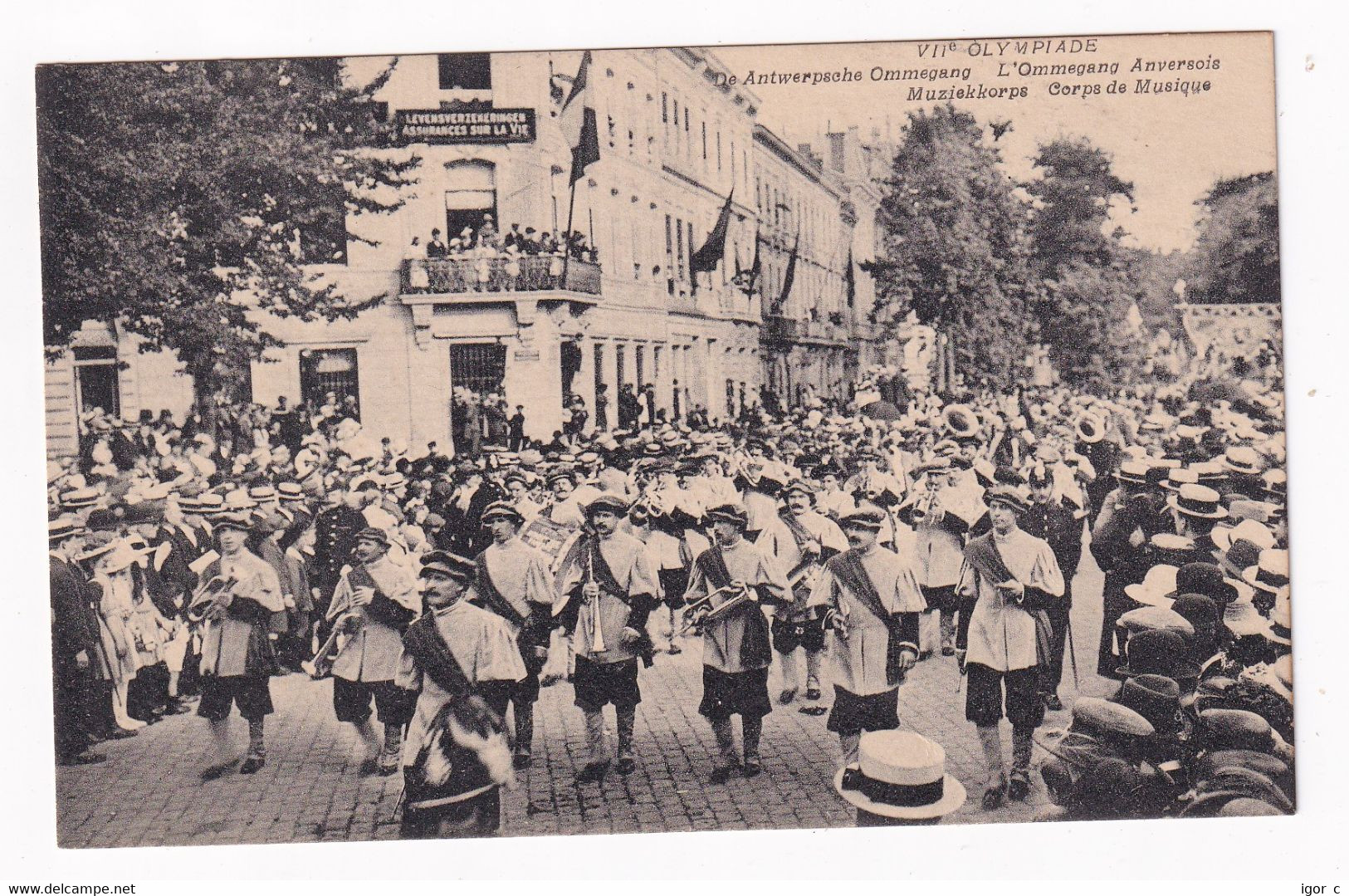 Belgium 1920 Card: Olympic Games Anvers Antwerp; Folklore Festival - Summer 1920: Antwerp