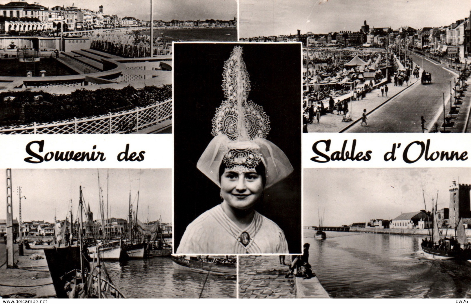 Souvenir Des Sables D'Olonne (Vendée) Multivues - Sablaise, Port - Edition Marceau Carrière - Carte Non Circulée - Souvenir De...