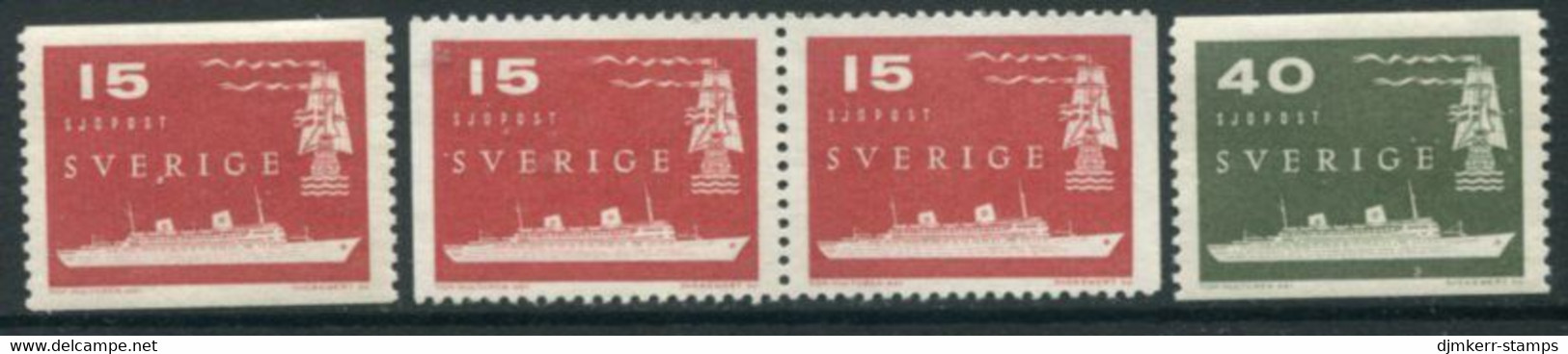 SWEDEN 1958 North Atlantic Sea Mail MNH / **  Michel 436-37 - Unused Stamps