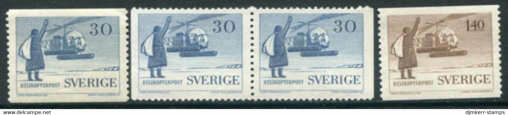 SWEDEN 1958 Helicopter Post MNH / **  Michel 434-35 - Nuevos