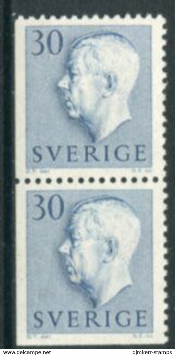 SWEDEN 1957 King Gustav VI Adolf 30 Öre Pair Imperforate At Left MNH / **  Michel 427 Dl/Elu - Nuovi