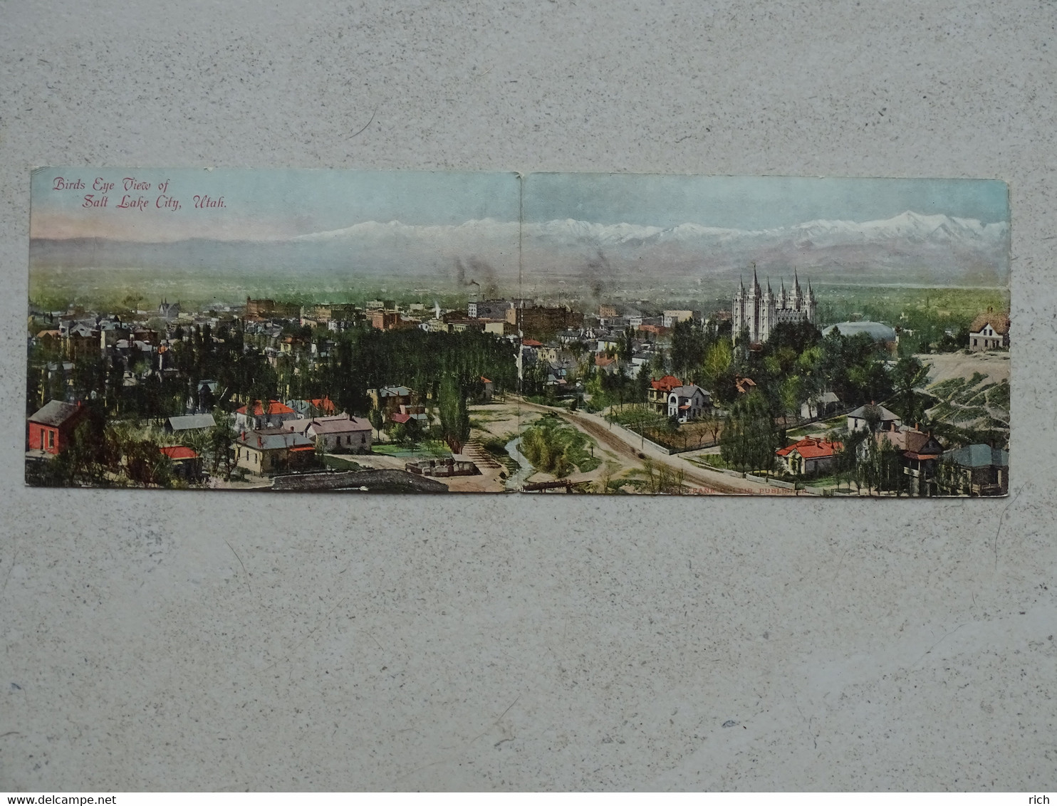 CPA - USA UT UTAH - Vue Panoramique - Birds Eye View Of Salt Kake City, Utah - Autres & Non Classés