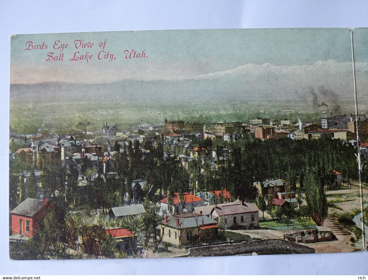 CPA - USA UT UTAH - Vue Panoramique - Birds Eye View Of Salt Kake City, Utah - Autres & Non Classés