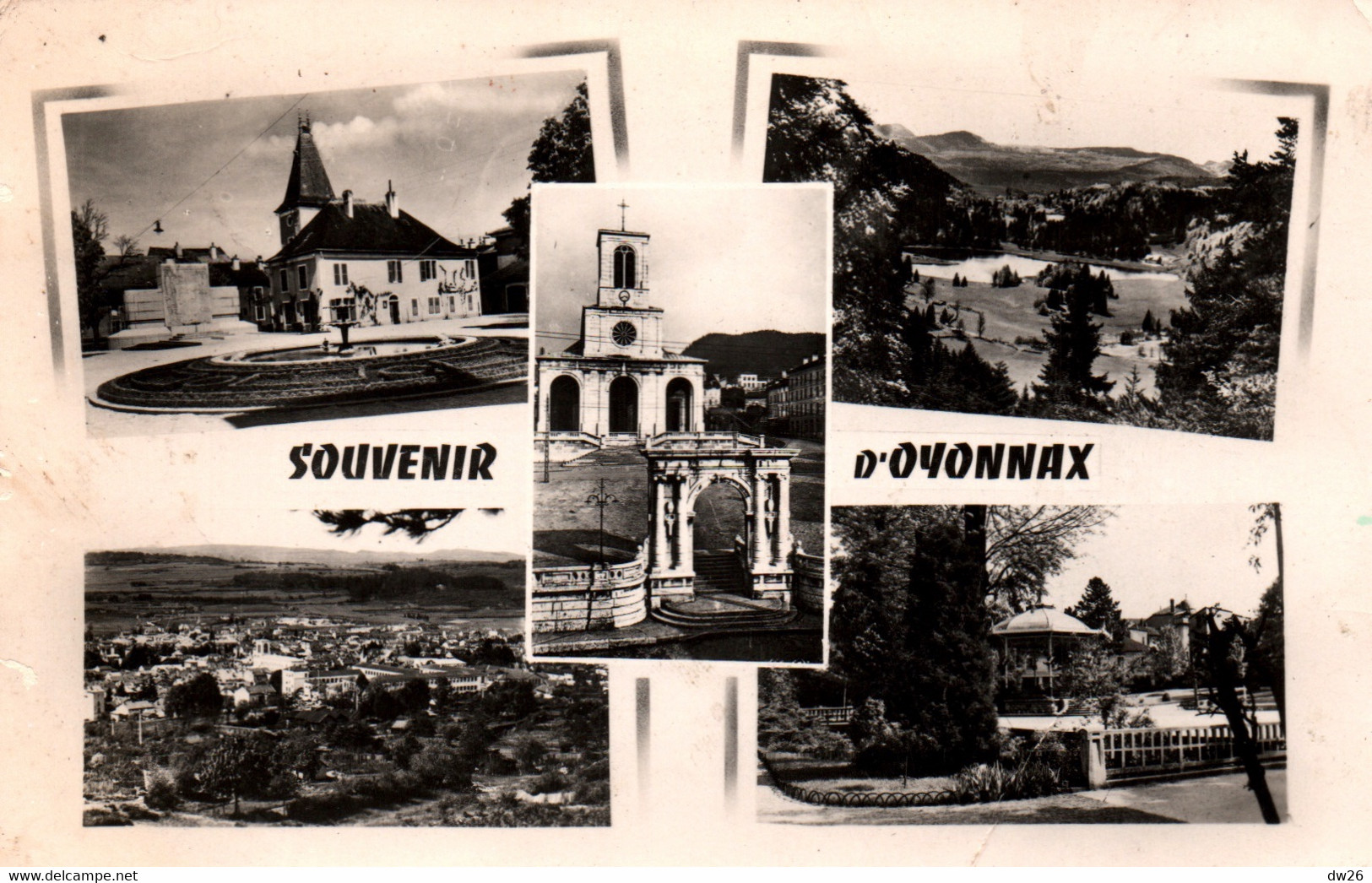 Souvenir D'Oyonnax (Ain) Multivues (Eglise, Kiosque...) Edition Combier - Carte N° 150 - Souvenir De...