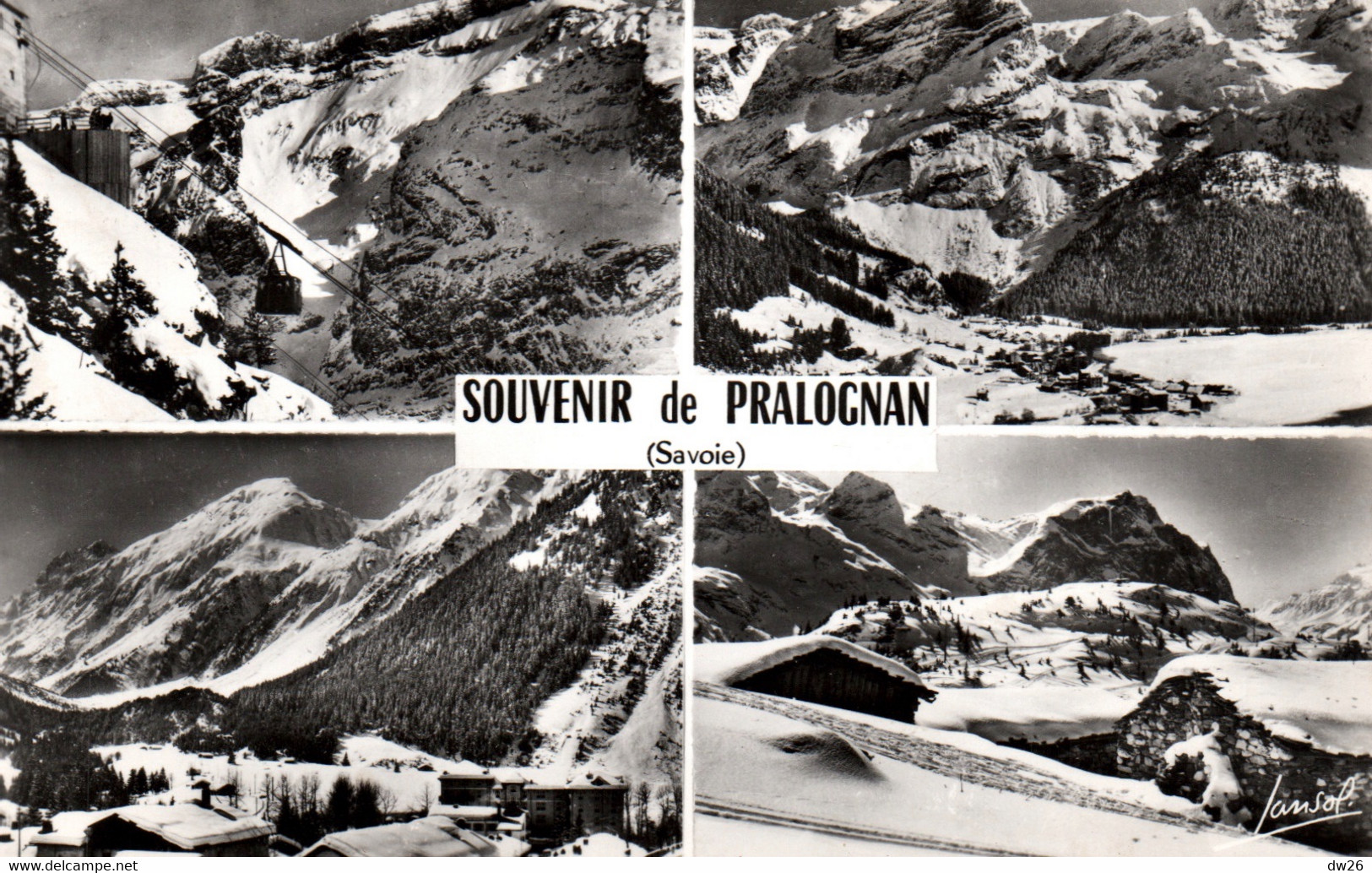 Souvenir De Pralognan En Hiver (Savoie) Multivues (Téléférique, Station De Ski...) Edition Jansol - Carte N° M 4 - Souvenir De...