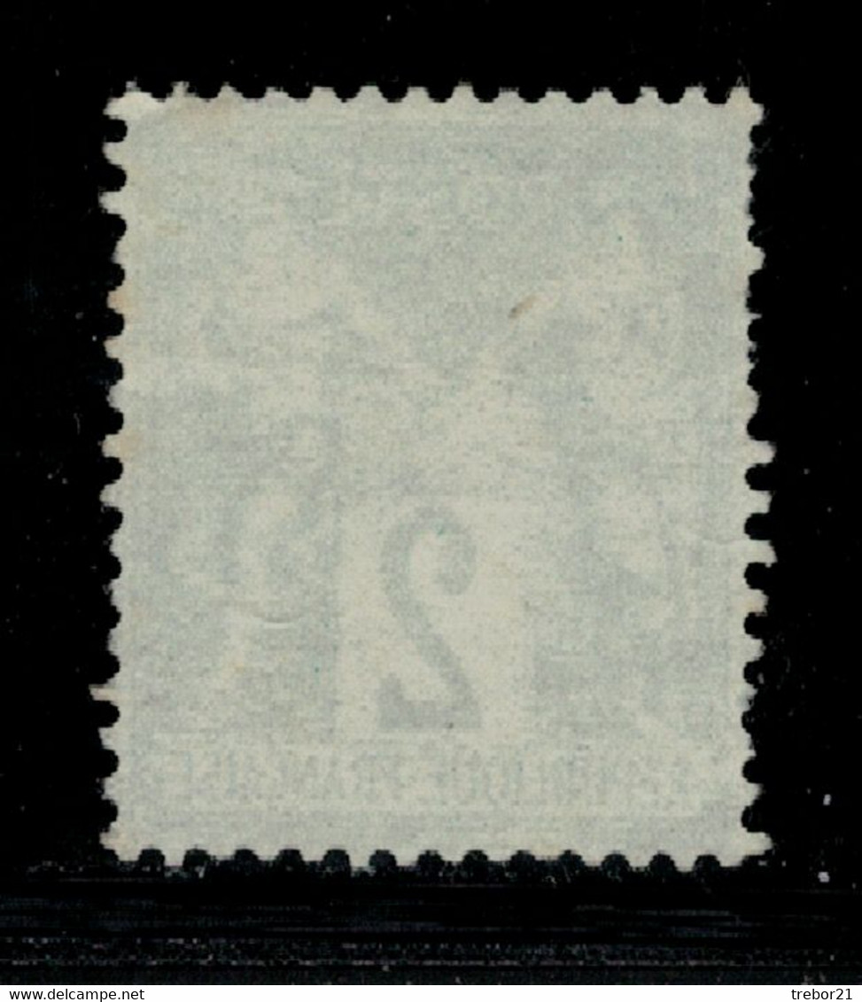 Yvert N° 62 SAGE 2 C. Vert - N SOUS B - 2° Choix - 1876-1878 Sage (Typ I)