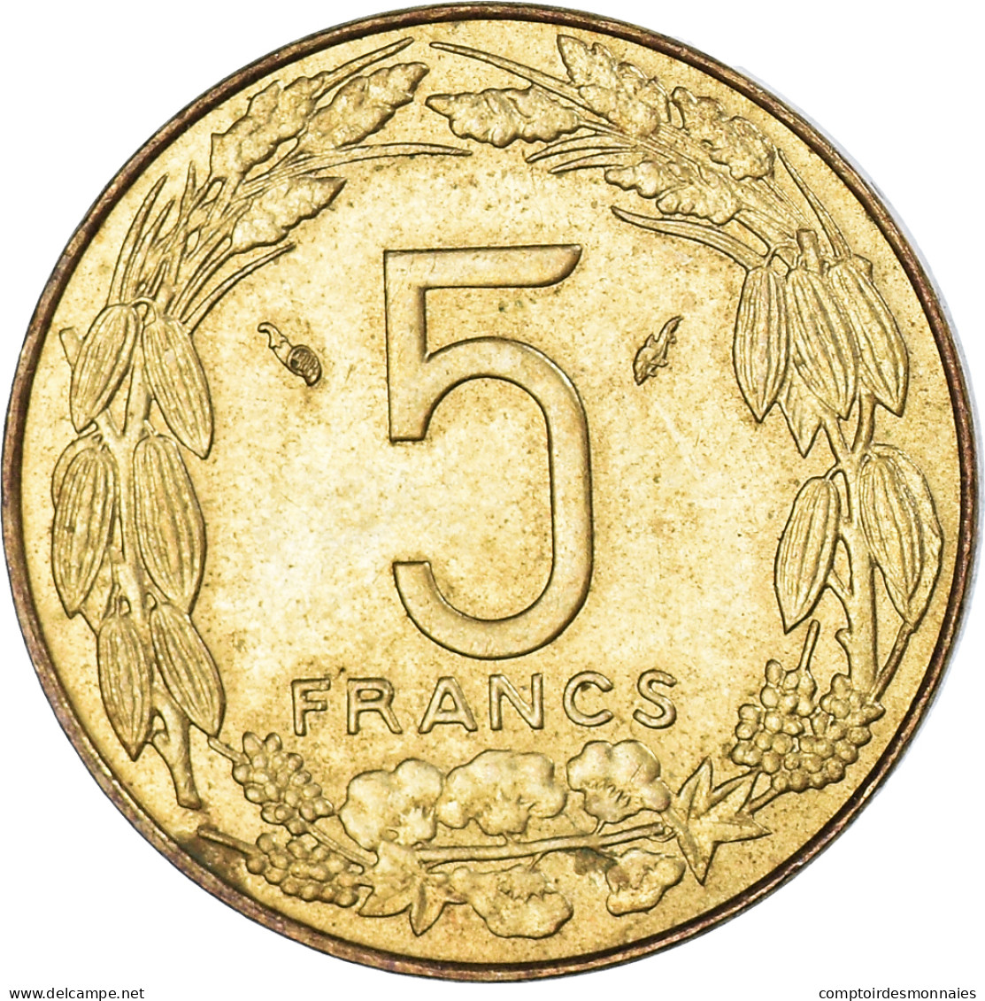 Monnaie, États De L'Afrique Centrale, 5 Francs, 1983 - Centraal-Afrikaanse Republiek