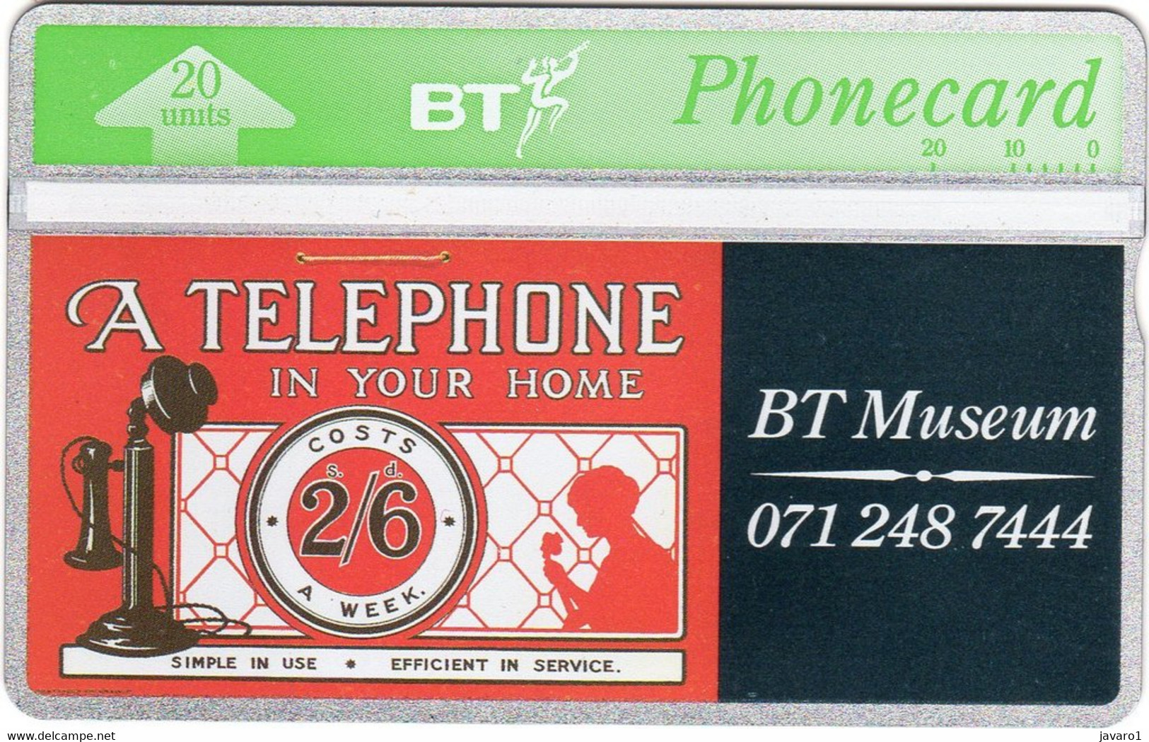 ENGLAND : BTC072 20u BT Telephone Museum ( Batch: 302E36103) MINT - BT Emissions Générales