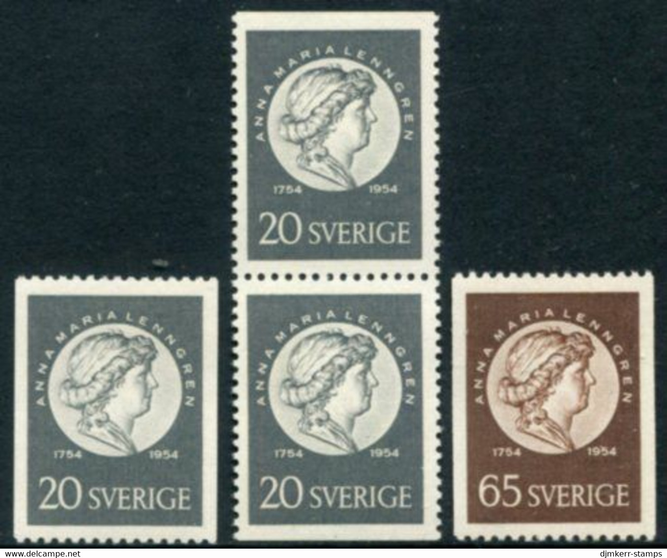 SWEDEN 1954 Lenngren Birth Bicentenary MNH / **.  Michel 394-95 - Nuevos