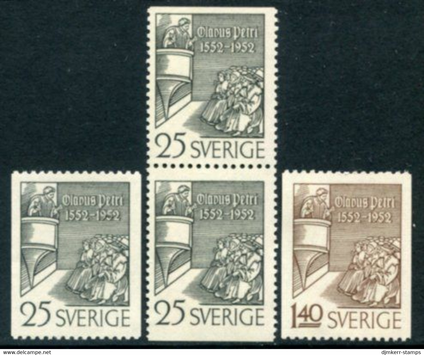 SWEDEN 1952 Petri 400th  Death Anniversary MNH / **.  Michel 367-78 - Nuovi