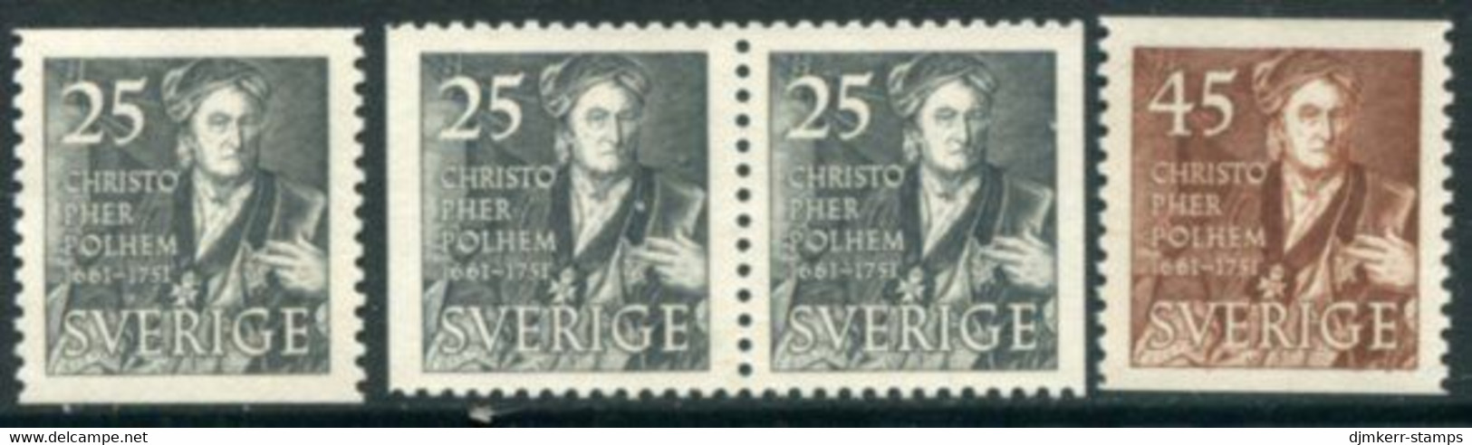 SWEDEN 1951 Polhem Bicentenary MNH / **.  Michel 363-64 - Used Stamps