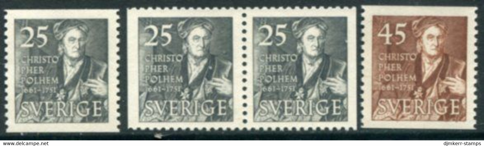 SWEDEN 1951 Polhem Bicentenary MNH / **.  Michel 363-64 - Usati