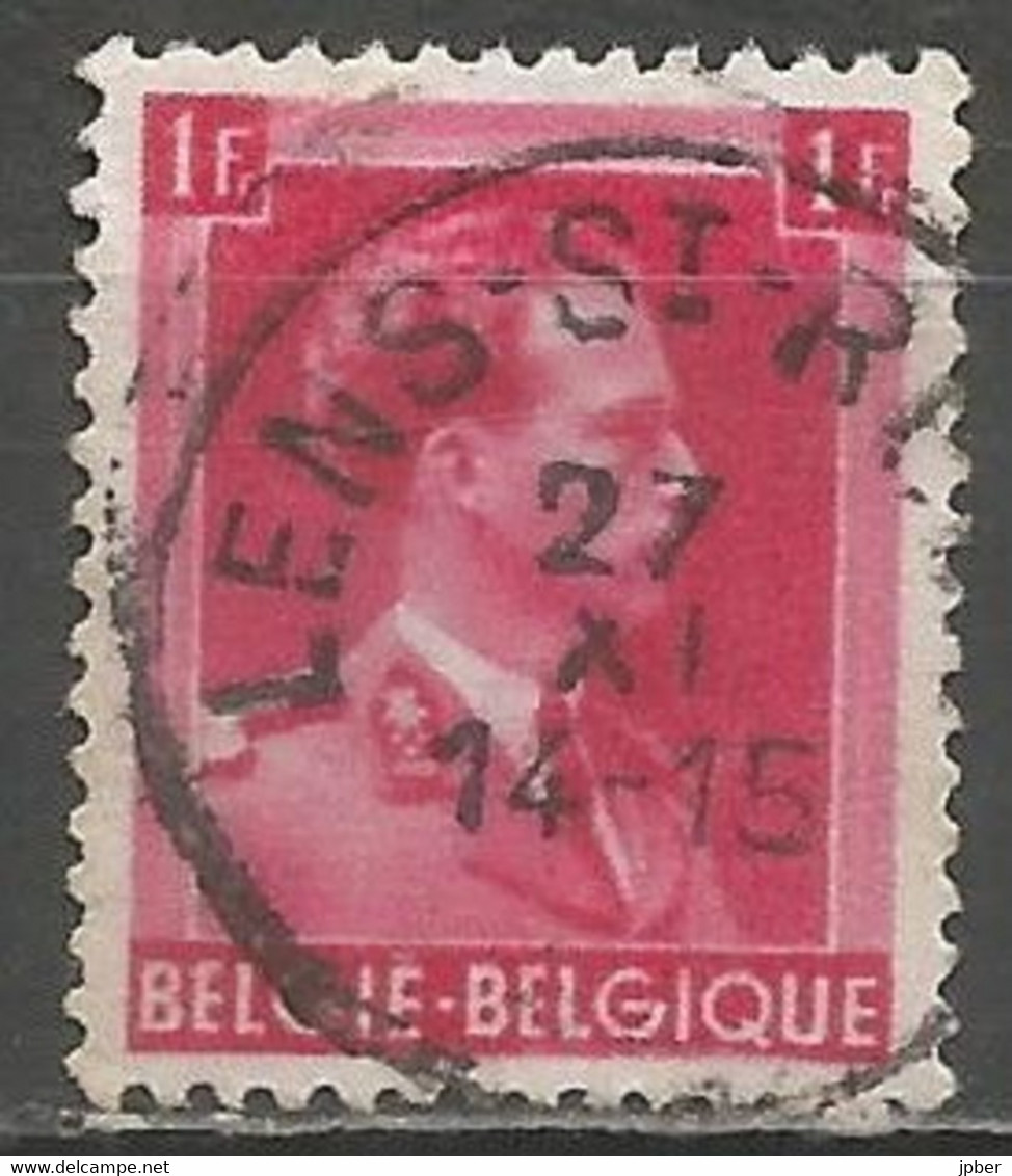 Belgique - Léopold III Col Ouvert N°528 Obl. LENS-ST-REMY - Kopstaande [KP] & Tussenpanelen [KT]