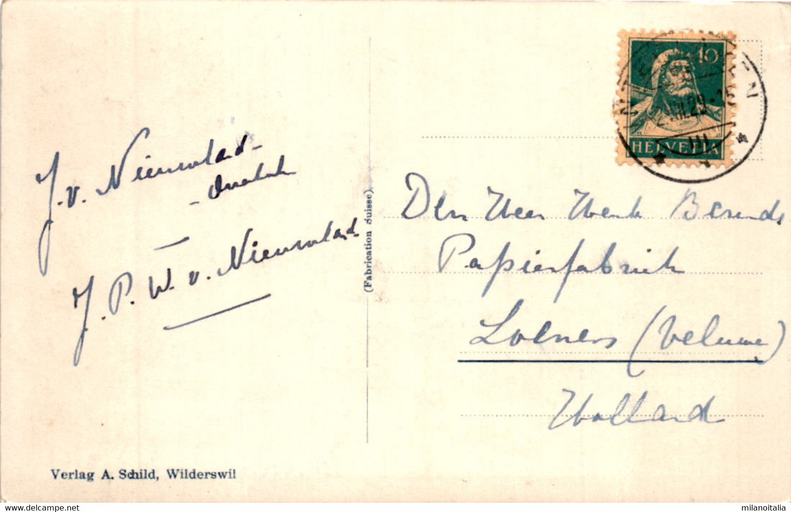 Wilderswil - Hotel Berghof * 2. 8. 1929 - Wilderswil