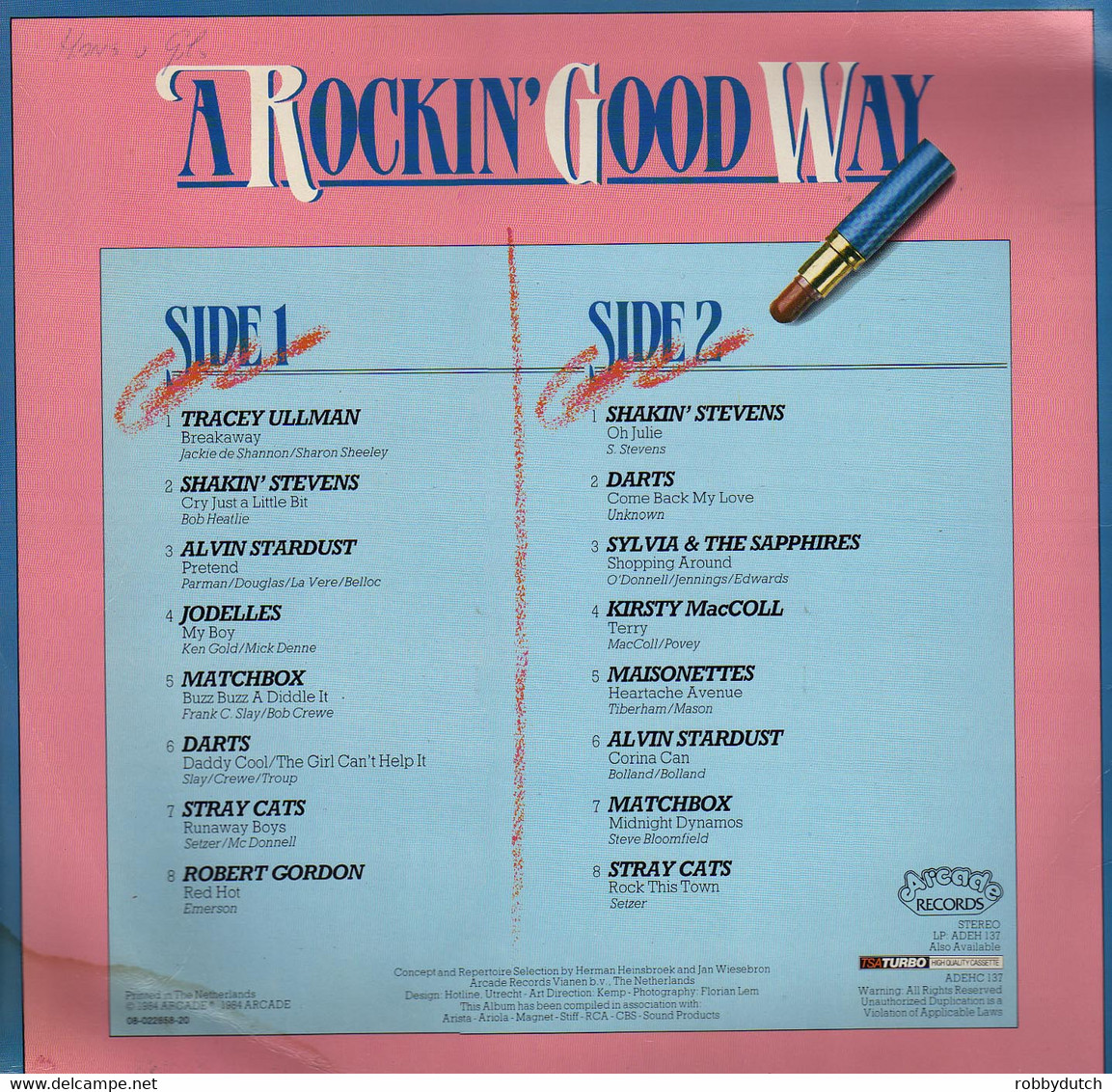 * LP *  A ROCKIN'  GOOD WAY - TRACEY ULLMAN / SHAKIN'  STEVENS / STRAY CATS / MATCHBOX A.o. - Compilaties