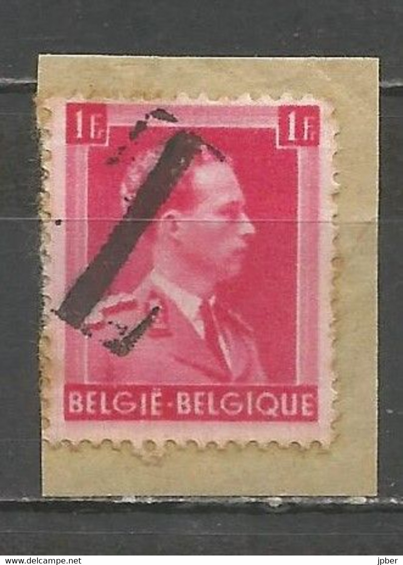 Belgique - Léopold III Col Ouvert N°528 Annulé Avec Le Cachet "T" Des Taxes - Sellos